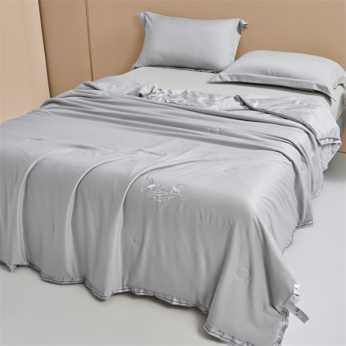 91家纺网 家纺一手货源 找家纺 畅销被业 2024新款燕窝蛋白夏被 被子被芯 绅士灰