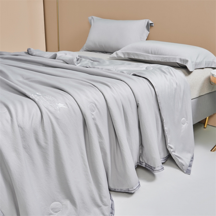 91家纺网 家纺一手货源 找家纺 畅销被业 2024新款燕窝蛋白夏被 被子被芯 绅士灰