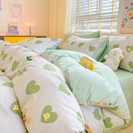 91家纺网 家纺一手货源 找家纺 芷卧 2025新款13372全棉碎花小清新四件套 阿芙