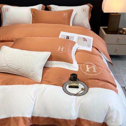 91家纺网 家纺一手货源 找家纺 奥汀洛2024新品工艺款水洗冰丝真丝刺绣直播四件套