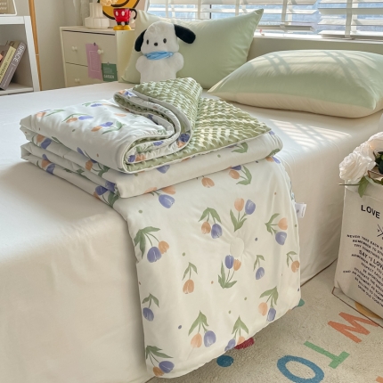 91家纺网 家纺一手货源 找家纺 （总）大彩家居2023凉感丝豆豆被夏被被子夏凉被空调被