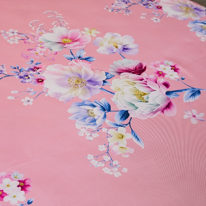 91家纺网 家纺一手货源 找家纺 艾裙海 2025新款冰丝凉席三件套系列-床裙款 幸福花语--玉色