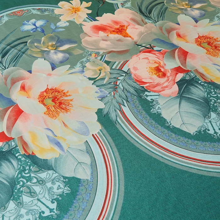 91家纺网 家纺一手货源 找家纺 艾裙海 2025新款冰丝凉席三件套系列-床裙款 落英缤纷