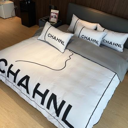 91家纺网 家纺一手货源 找家纺 （总）色鬼布艺 2023新款水洗真丝大牌风四件套