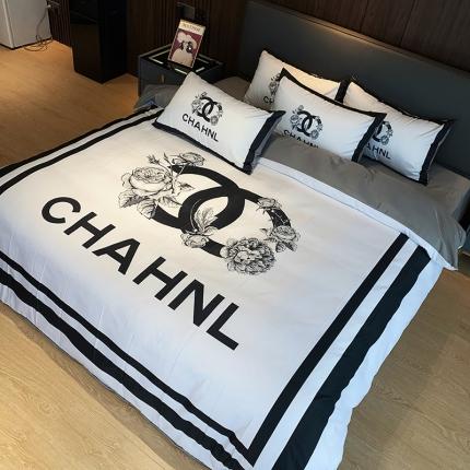 91家纺网 家纺一手货源 找家纺 （总）色鬼布艺 2023新款水洗真丝大牌风四件套