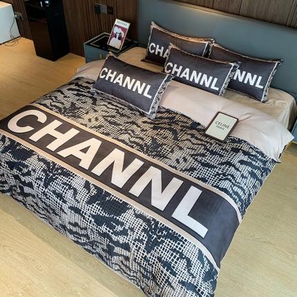 91家纺网 家纺一手货源 找家纺 （总）色鬼布艺 2023新款水洗真丝大牌风四件套