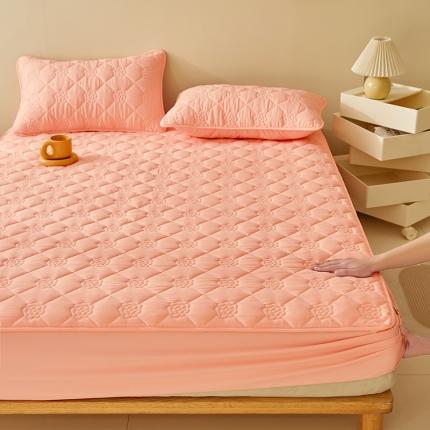 91家纺网 家纺一手货源 找家纺 （总）给笠 2023新款 纯色原棉玉米纤维夹棉床笠