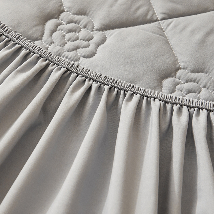 91家纺网 家纺一手货源 找家纺 （总）给笠 2023新款 纯色原棉玉米纤维夹棉床笠