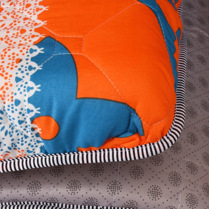 91家纺网 家纺一手货源 找家纺 张先生家纺 2023新款印花大床双面藤席+床垫 蜜橙