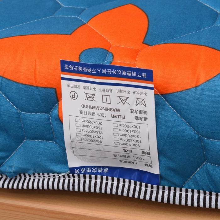 91家纺网 家纺一手货源 找家纺 张先生家纺 2023新款印花大床双面藤席+床垫 蜜橙