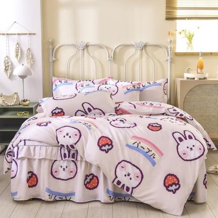 91家纺网 家纺一手货源 找家纺 (总)名优  2023新款13070韩版床裙四件套