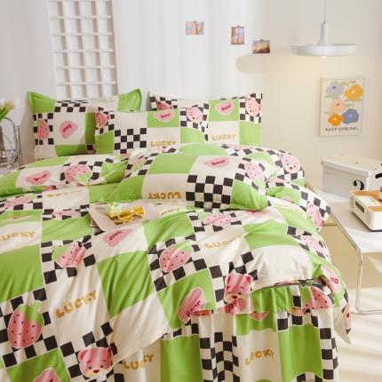 91家纺网 家纺一手货源 找家纺 (总)名优  2023新款13070韩版床裙四件套