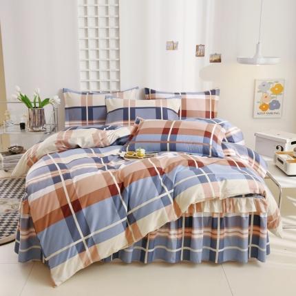 91家纺网 家纺一手货源 找家纺 (总)名优  2023新款13070韩版床裙四件套