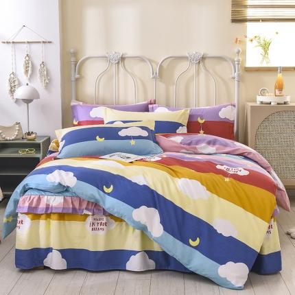 91家纺网 家纺一手货源 找家纺 (总)名优  2023新款13070韩版床裙四件套