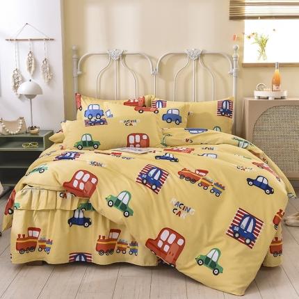 91家纺网 家纺一手货源 找家纺 (总)名优  2023新款13070韩版床裙四件套