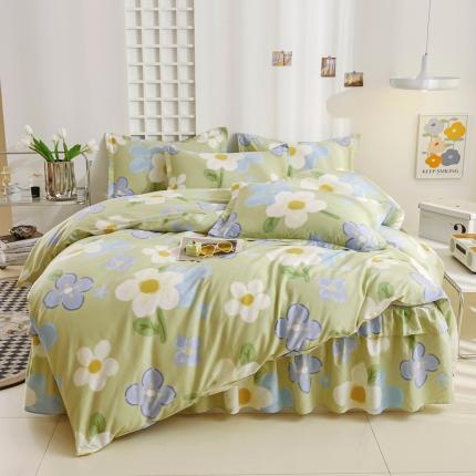 91家纺网 家纺一手货源 找家纺 (总)名优  2023新款13070韩版床裙四件套