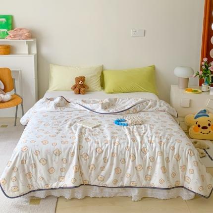 91家纺网 家纺一手货源 找家纺 灰鲸 2025新款 A类针织棉夏被 Baby熊