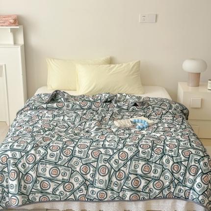 91家纺网 家纺一手货源 找家纺 灰鲸 2025新款 A类针织棉夏被 钞能力