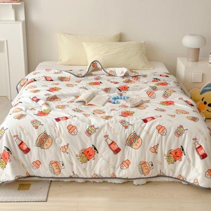 91家纺网 家纺一手货源 找家纺 灰鲸 2025新款 A类针织棉夏被 吃货福利