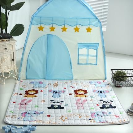 91家纺网 家纺一手货源 找家纺 （总）沁童 2023新款 儿童数码印花卡通加厚帐篷垫