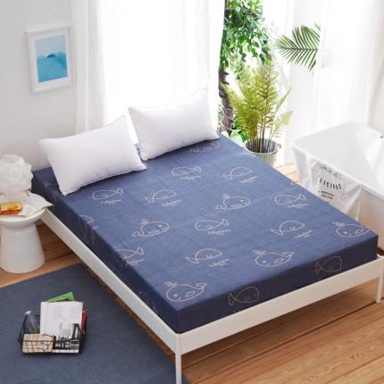 91家纺网 家纺一手货源 找家纺 被多多 2024新款芦荟棉床笠 小鲸鱼