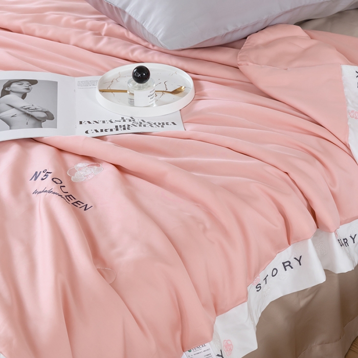 91家纺网 家纺一手货源 找家纺 （总）优姿家纺 新品60s莫代尔绣花拼角夏被