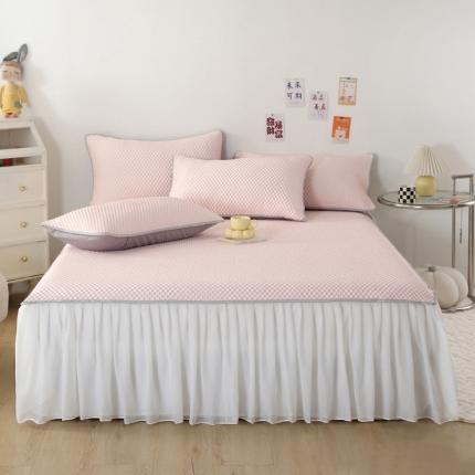 91家纺网 家纺一手货源 找家纺 （总）能好家纺 2024新款冰豆豆凉感豆豆三件套花边凉席款