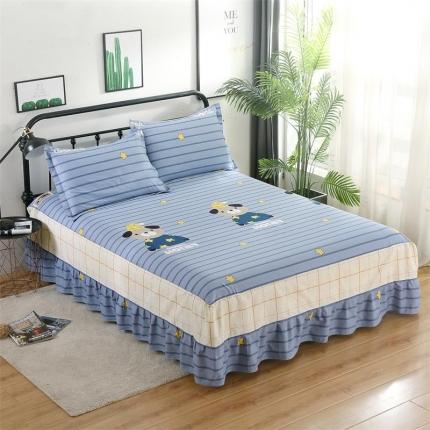 91家纺网 家纺一手货源 找家纺 名优  2023新款13070田园单床裙 布朗熊