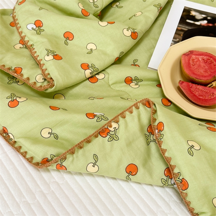 91家纺网 家纺一手货源 找家纺 洋铭区  2023双层纱夏被 小桃熊