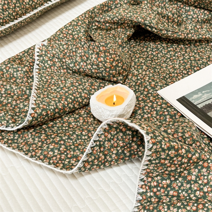 91家纺网 家纺一手货源 找家纺 洋铭区  2023双层纱夏被 小蔷薇