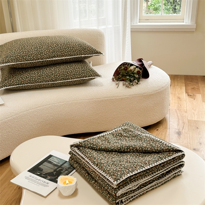 91家纺网 家纺一手货源 找家纺 洋铭区  2023双层纱夏被 小蔷薇