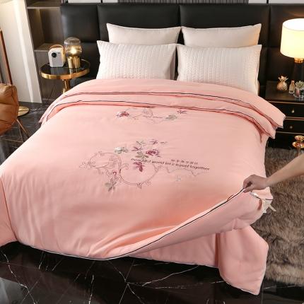 91家纺网 家纺一手货源 找家纺 总美伦美 拉链二合一子母专版刺绣子被芯冬被春秋被夏被手工订花被