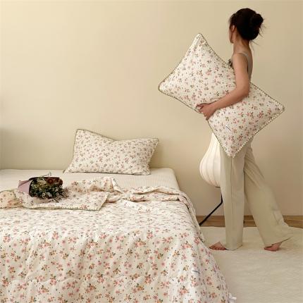 洋铭区  2023双层纱夏被 小粉花