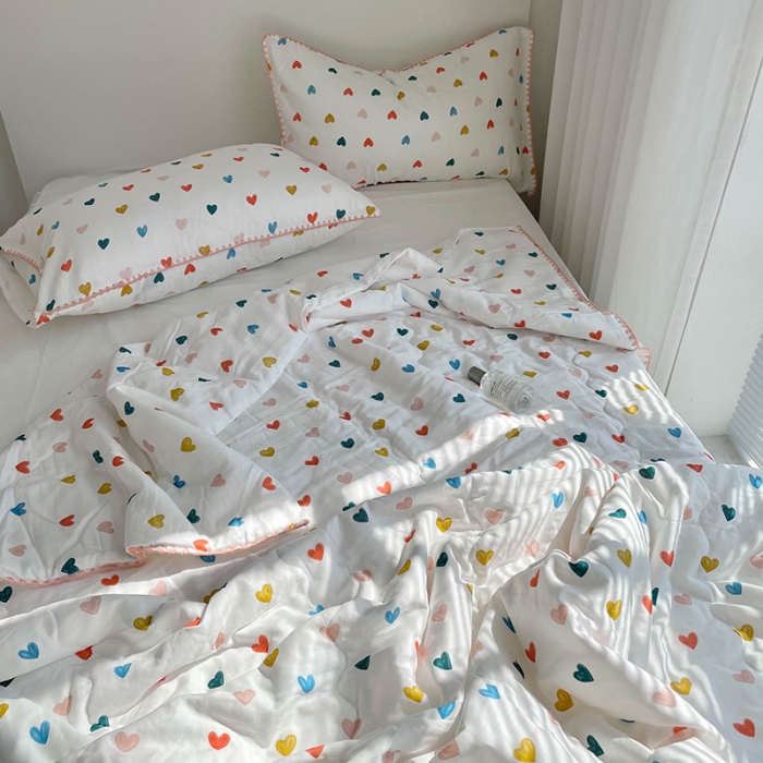 91家纺网 家纺一手货源 找家纺 洋铭区  2023双层纱夏被 甜心宝贝