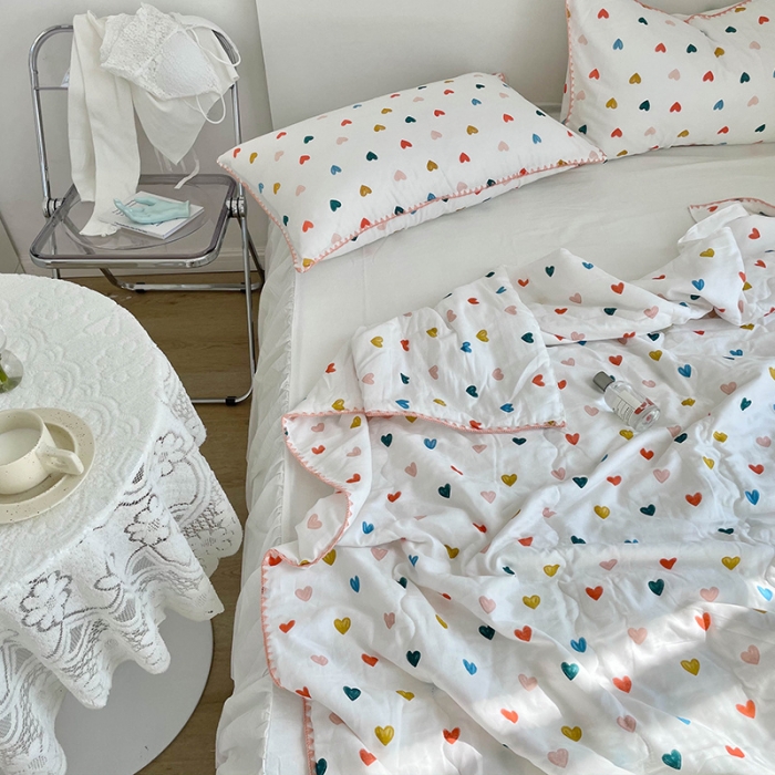 91家纺网 家纺一手货源 找家纺 洋铭区  2023双层纱夏被 甜心宝贝