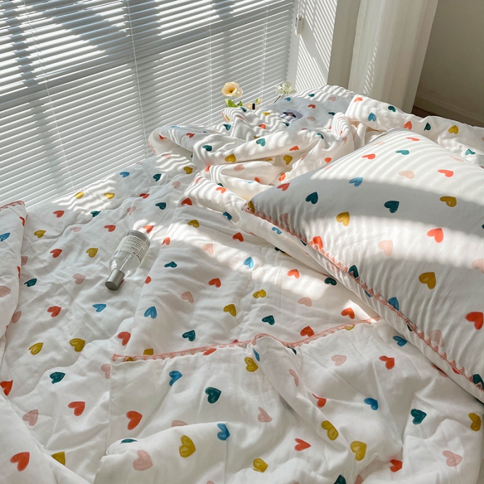 91家纺网 家纺一手货源 找家纺 洋铭区  2023双层纱夏被 甜心宝贝