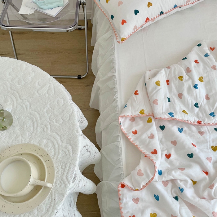 91家纺网 家纺一手货源 找家纺 洋铭区  2023双层纱夏被 甜心宝贝