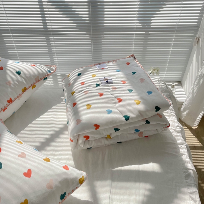 91家纺网 家纺一手货源 找家纺 洋铭区  2023双层纱夏被 甜心宝贝