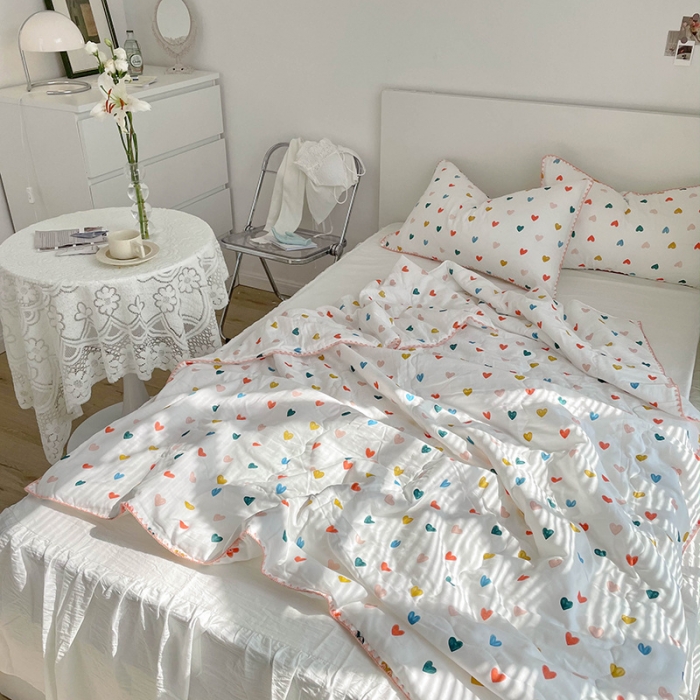 91家纺网 家纺一手货源 找家纺 洋铭区  2023双层纱夏被 甜心宝贝