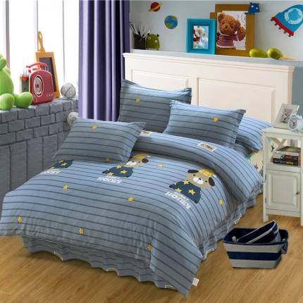 名优 2023新款13070田园风床裙四套件 布朗熊