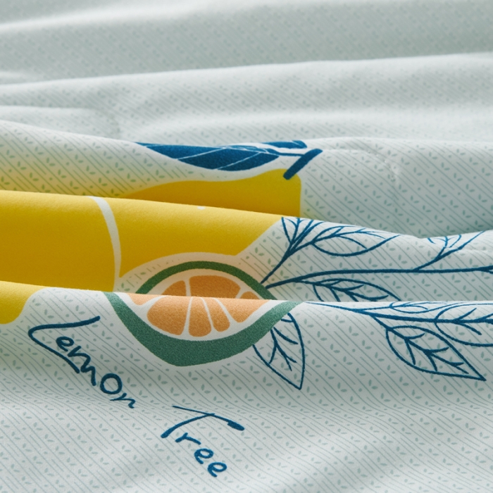 91家纺网 家纺一手货源 找家纺 欧雅搁2025新款水洗棉夏被跑量夏凉被空调被夏日柠檬