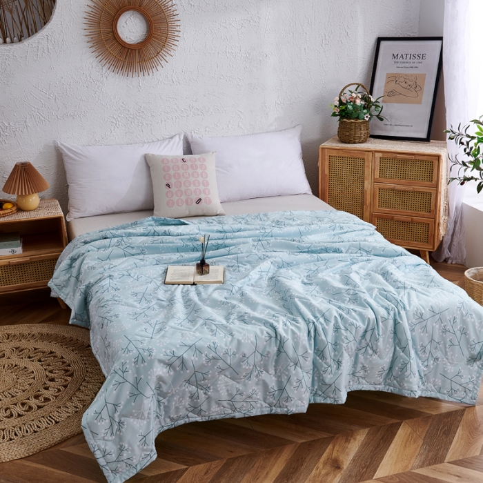 91家纺网 家纺一手货源 找家纺 欧雅搁2025新款水洗棉夏被跑量夏凉被空调被素香场景二