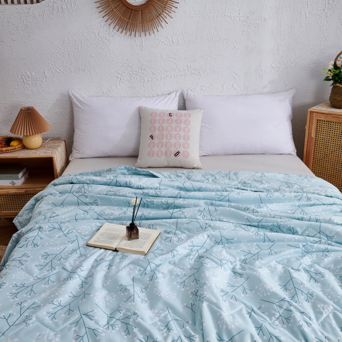 91家纺网 家纺一手货源 找家纺 欧雅搁2025新款水洗棉夏被跑量夏凉被空调被素香场景二