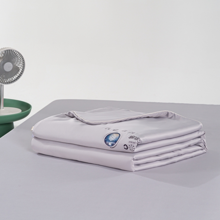 91家纺网 家纺一手货源 找家纺 壹张床2025新款水洗天丝夏被夏凉被空调被四件套 冰川银
