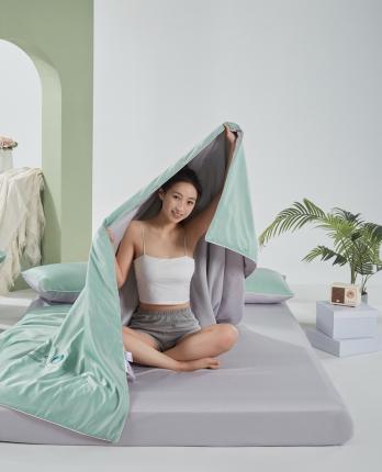 壹张床2025新款水洗天丝夏被夏凉被空调被四件套 春日青