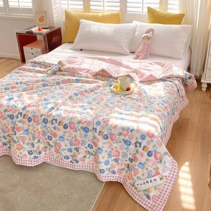 91家纺网 家纺一手货源 找家纺 眠优居 2023新款全棉棉花印花夏被 晨语初听