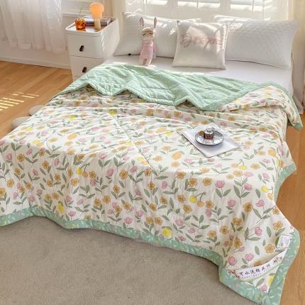 91家纺网 家纺一手货源 找家纺 眠优居 2023新款全棉棉花印花夏被 梦游仙境