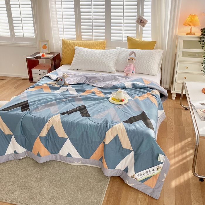 91家纺网 家纺一手货源 找家纺 眠优居 2023新款全棉棉花印花夏被 安道尔