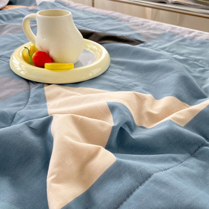 91家纺网 家纺一手货源 找家纺 眠优居 2023新款全棉棉花印花夏被 安道尔