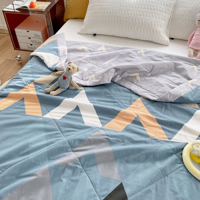 91家纺网 家纺一手货源 找家纺 眠优居 2023新款全棉棉花印花夏被 安道尔